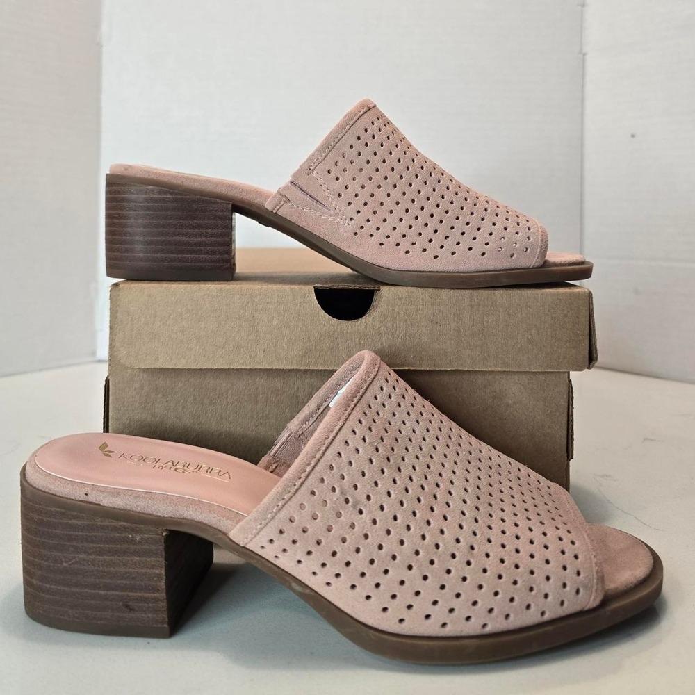 Koolaburra by UGG Women's Pink Perforated Mules Womens Size US 8.5